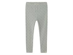 Lil Atelier leggings mirage gray with white flowers  